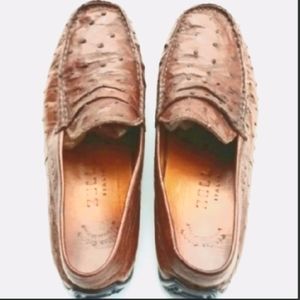 Brilliant Handmade Genuine 0strich Quill Loafers